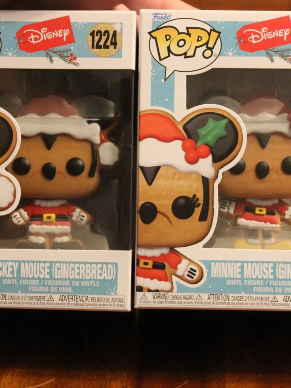 Gingerbread Mickey & Minnie Mouse Funko Pops